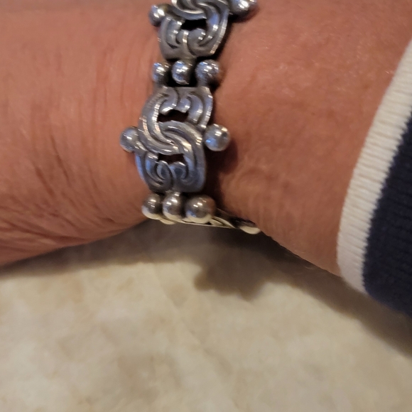 Vintage 925 Sterling Silver Bracelet made in Mexico 80 grams - Picture 5 of 16